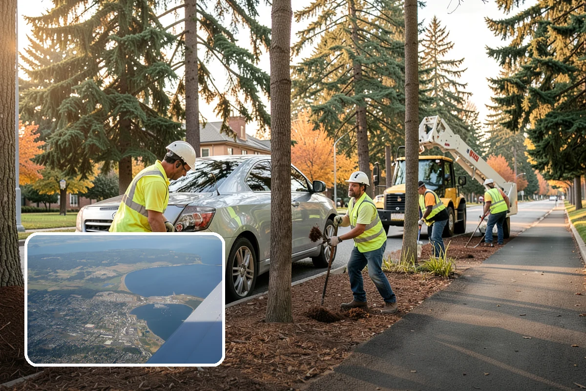 Detention Pond Maintenance in Oak Harbor, Island County, WA - Maintained storage volume and controlled release rates