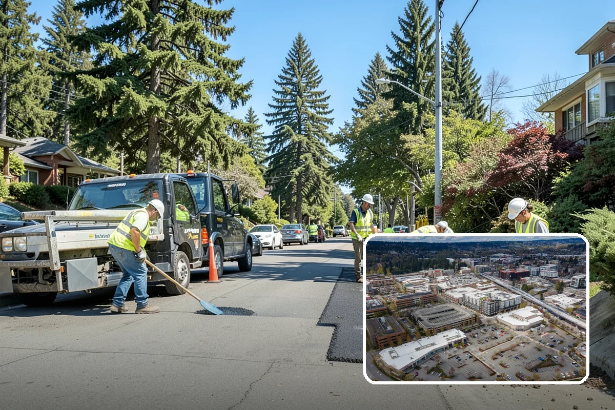 Detention Pond Maintenance in Redmond, King County, WA - Maintained storage volume and controlled release rates