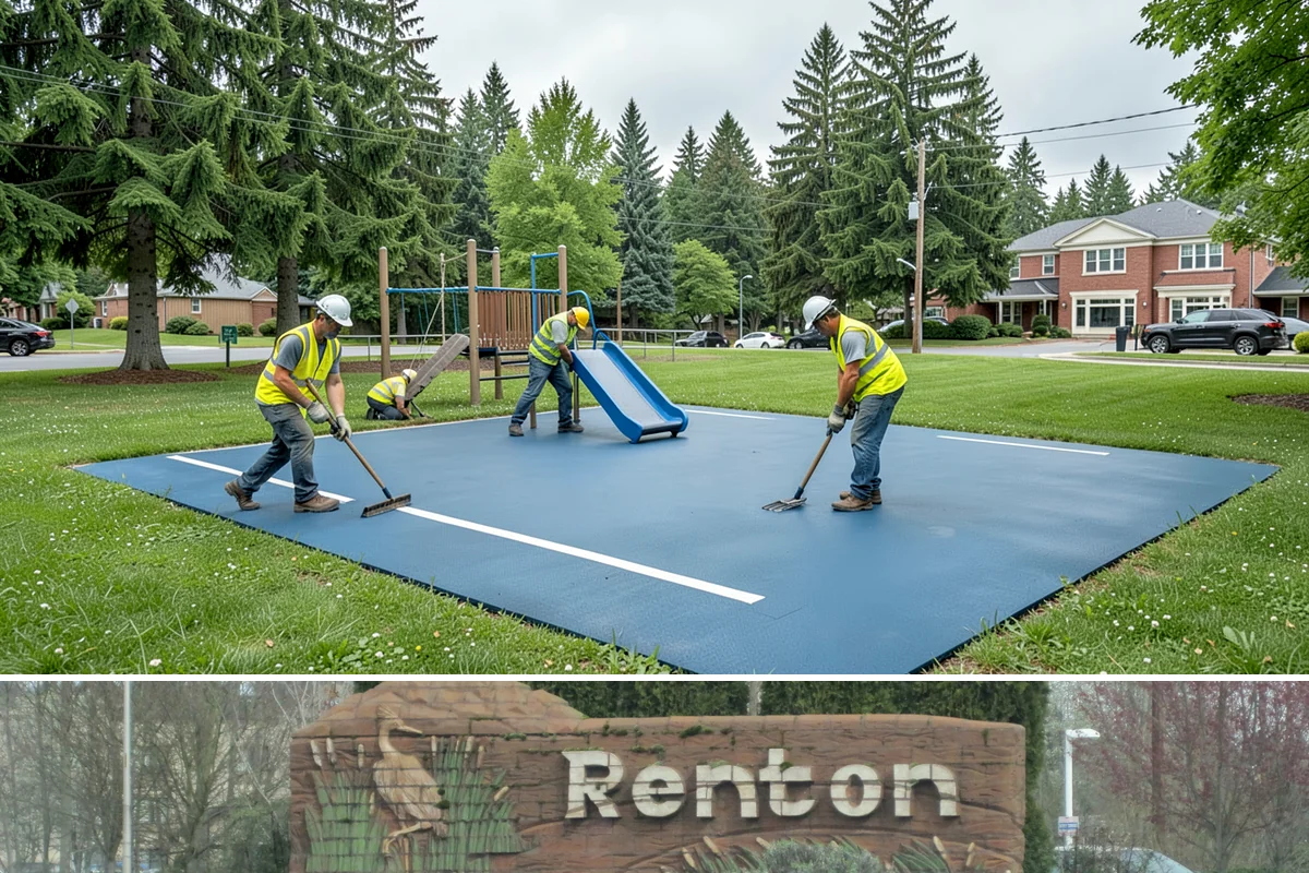 Detention Pond Maintenance in Renton, King County, WA - Mowing and vegetation work occur in the dry summer months, while inlet and outlet inspections increase through the winter storm...