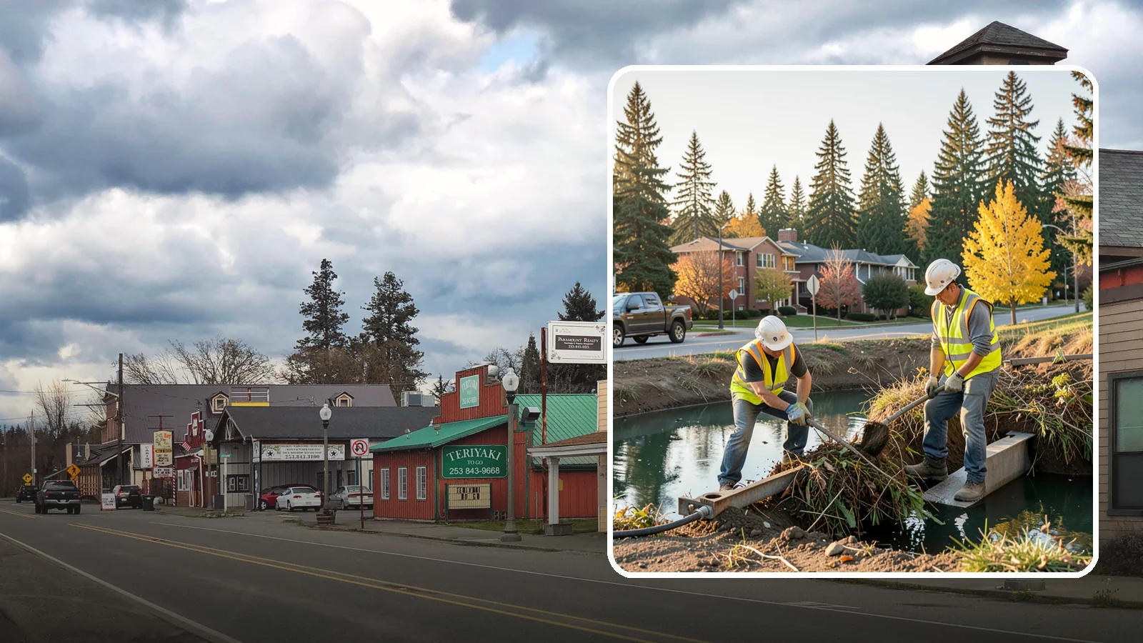 Detention Pond Maintenance in Roy, Pierce County, WA - Vegetation, sediment, and outlet upkeep that keeps detention ponds storing and releasing runoff correctly.