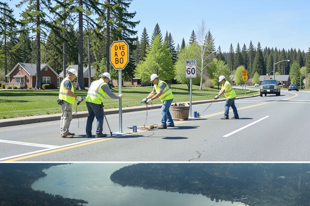 Detention Pond Maintenance in Sammamish, King County, WA - Mowing and vegetation work occur in the dry summer months, while inlet and outlet inspections increase through the winter storm...
