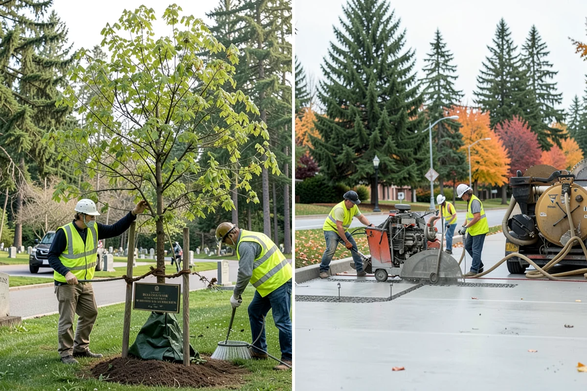 Detention Pond Maintenance in SeaTac, King County, WA - Inspect embankments, inlets, and outlet control structures