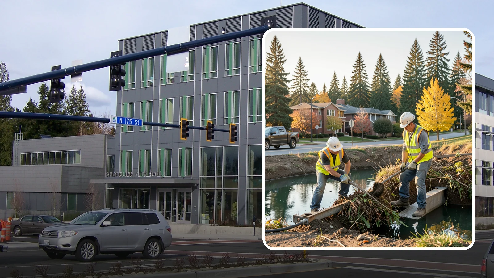Detention Pond Maintenance in Shoreline, King County, WA - Vegetation, sediment, and outlet upkeep that keeps detention ponds storing and releasing runoff correctly.