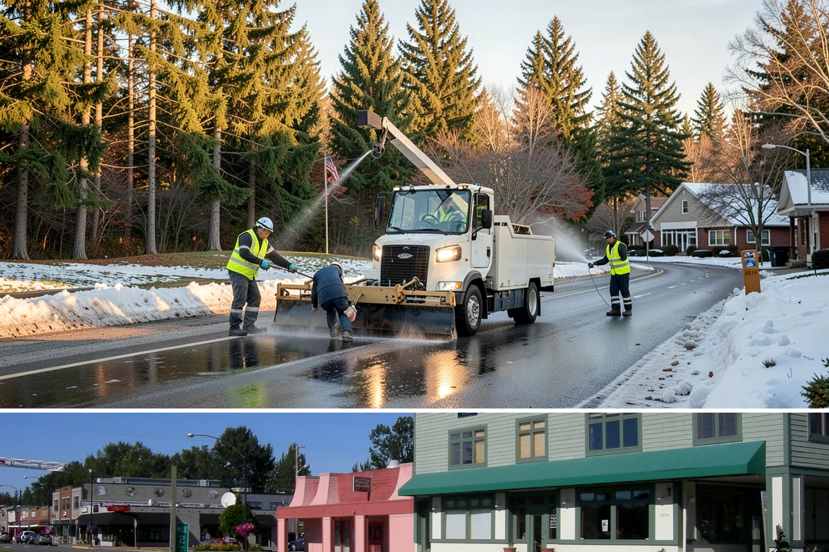 Detention Pond Maintenance in Snoqualmie, King County, WA - Mowing and vegetation work occur in the dry summer months, while inlet and outlet inspections increase through the winter storm...