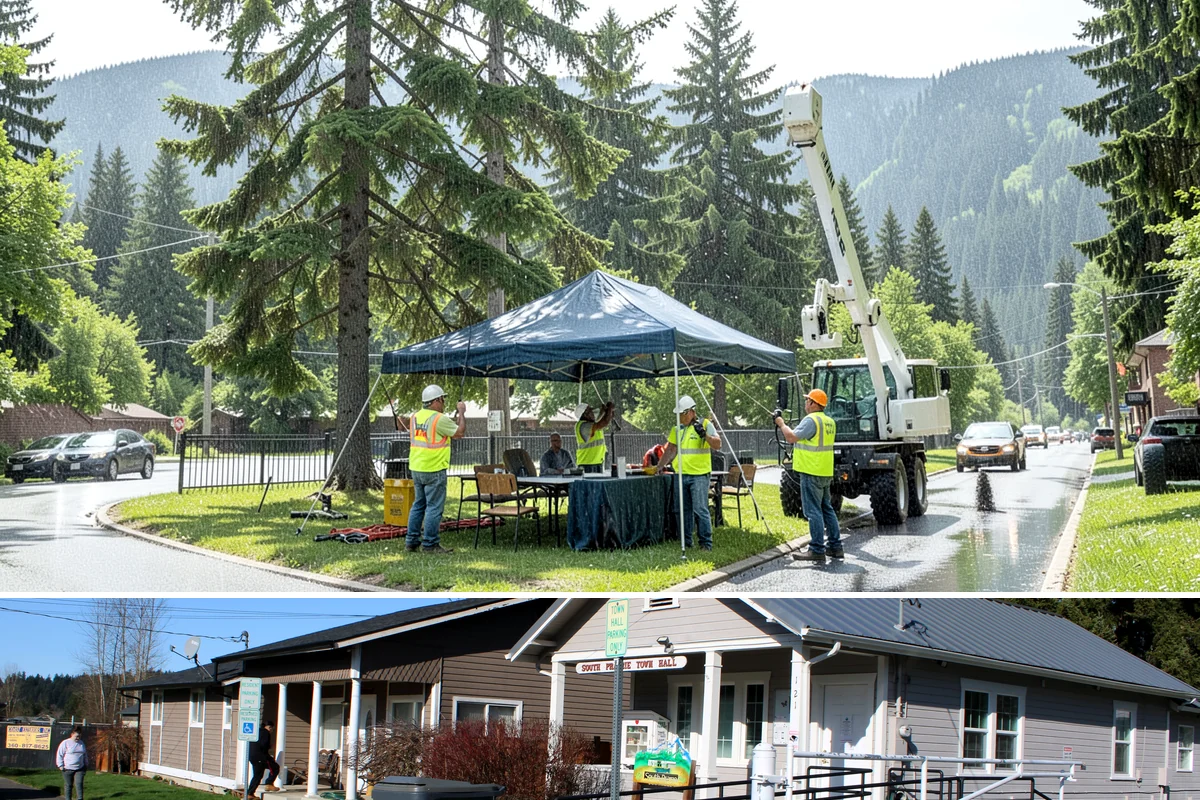 Detention Pond Maintenance in South Prairie, Pierce County, WA - Mowing and vegetation work occur in the dry summer months, while inlet and outlet inspections increase through the winter storm...