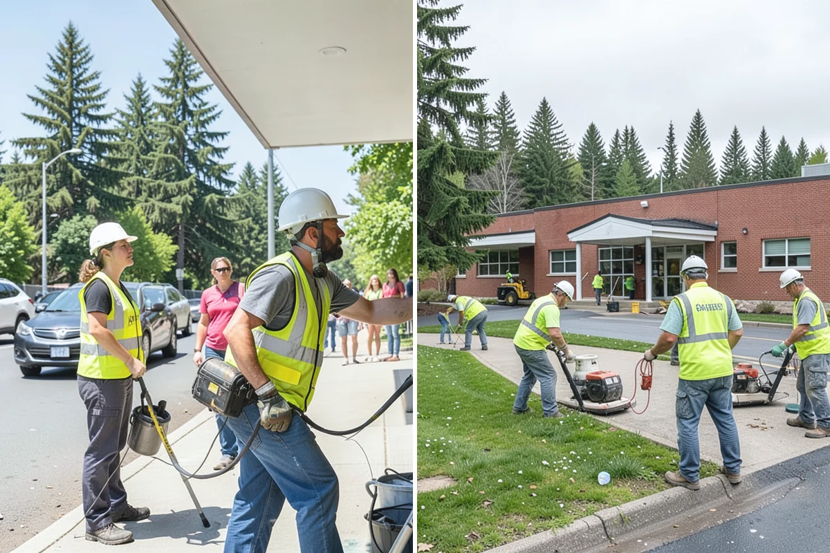 Detention Pond Maintenance in Sumner, Pierce County, WA - Inspect embankments, inlets, and outlet control structures