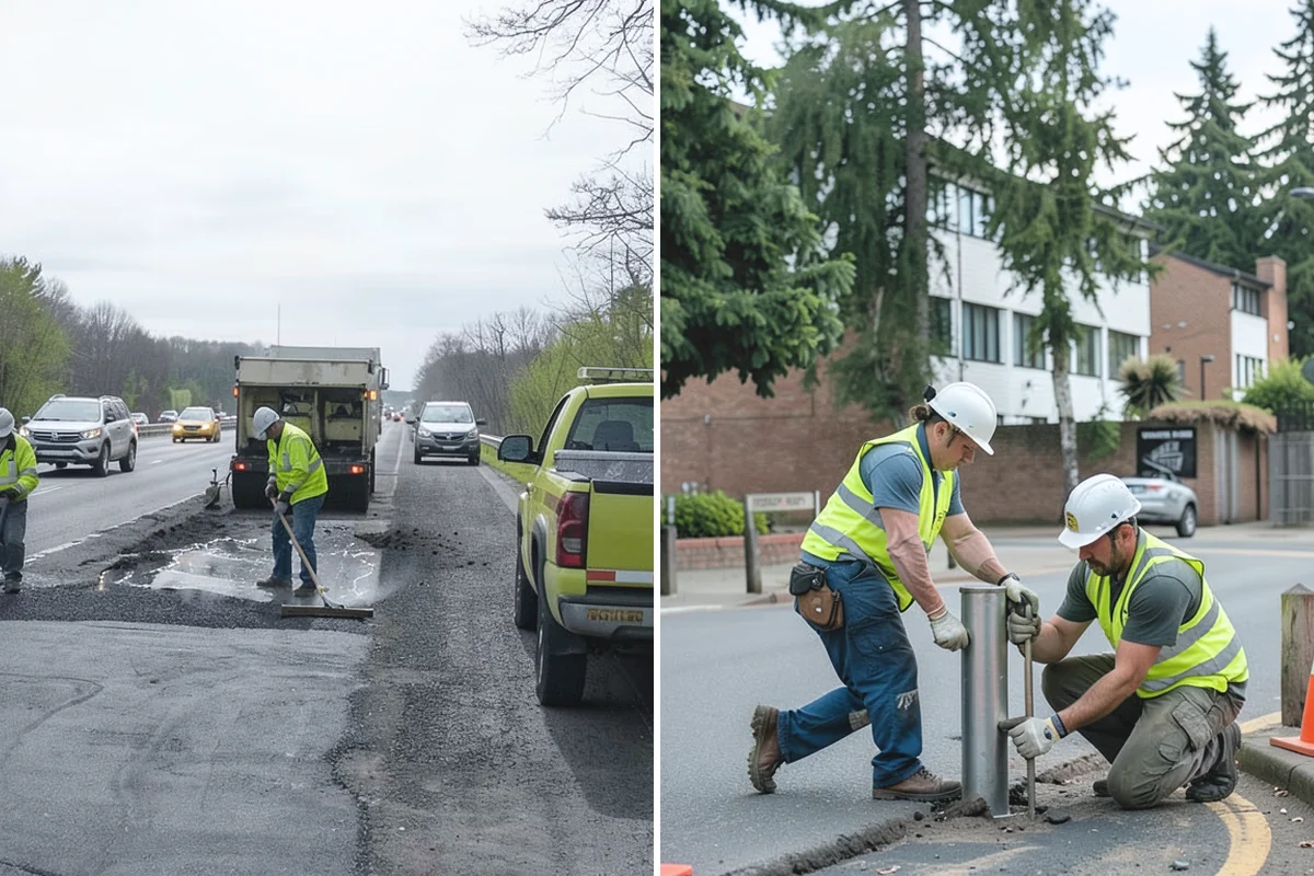 Detention Pond Maintenance in Wilkeson, Pierce County, WA - Inspect embankments, inlets, and outlet control structures