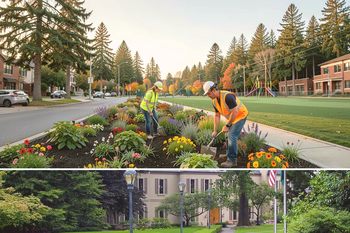 Detention Pond Maintenance in Woodinville, King County, WA - Mowing and vegetation work occur in the dry summer months, while inlet and outlet inspections increase through the winter storm...