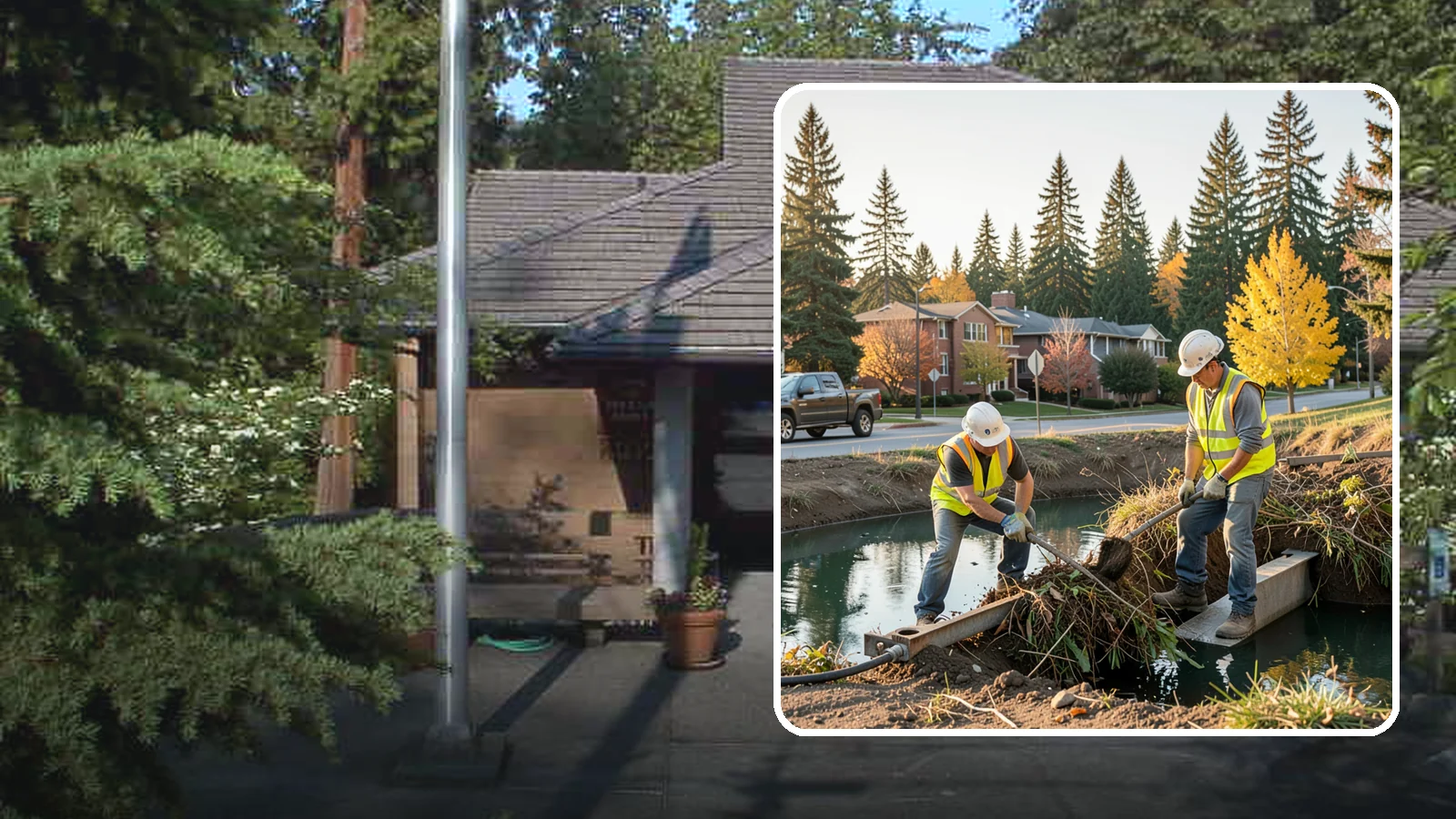 Detention Pond Maintenance in Yarrow Point, King County, WA - Vegetation, sediment, and outlet upkeep that keeps detention ponds storing and releasing runoff correctly.