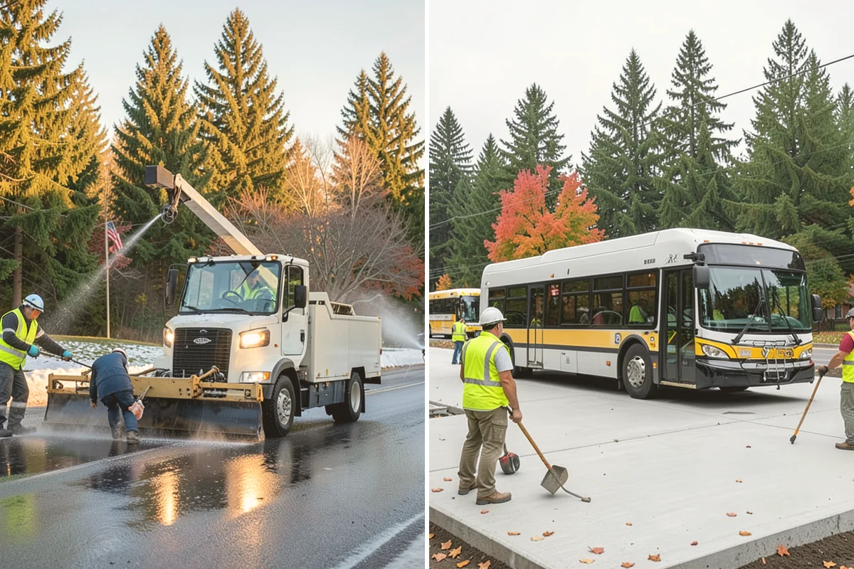 Detour Signage Setup in Algona, King County, WA - Map the detour route and decision points