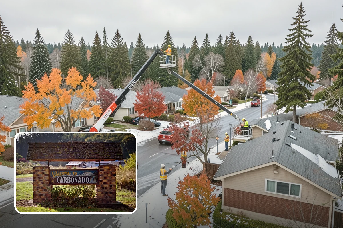 Detour Signage Setup in Carbonado, Pierce County, WA - Clear guidance around closures