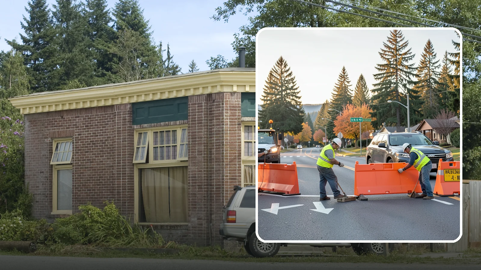 Detour Signage Setup in Hamilton, Skagit County, WA - Detour signage setup routes the traveling public safely around road closures and construction.