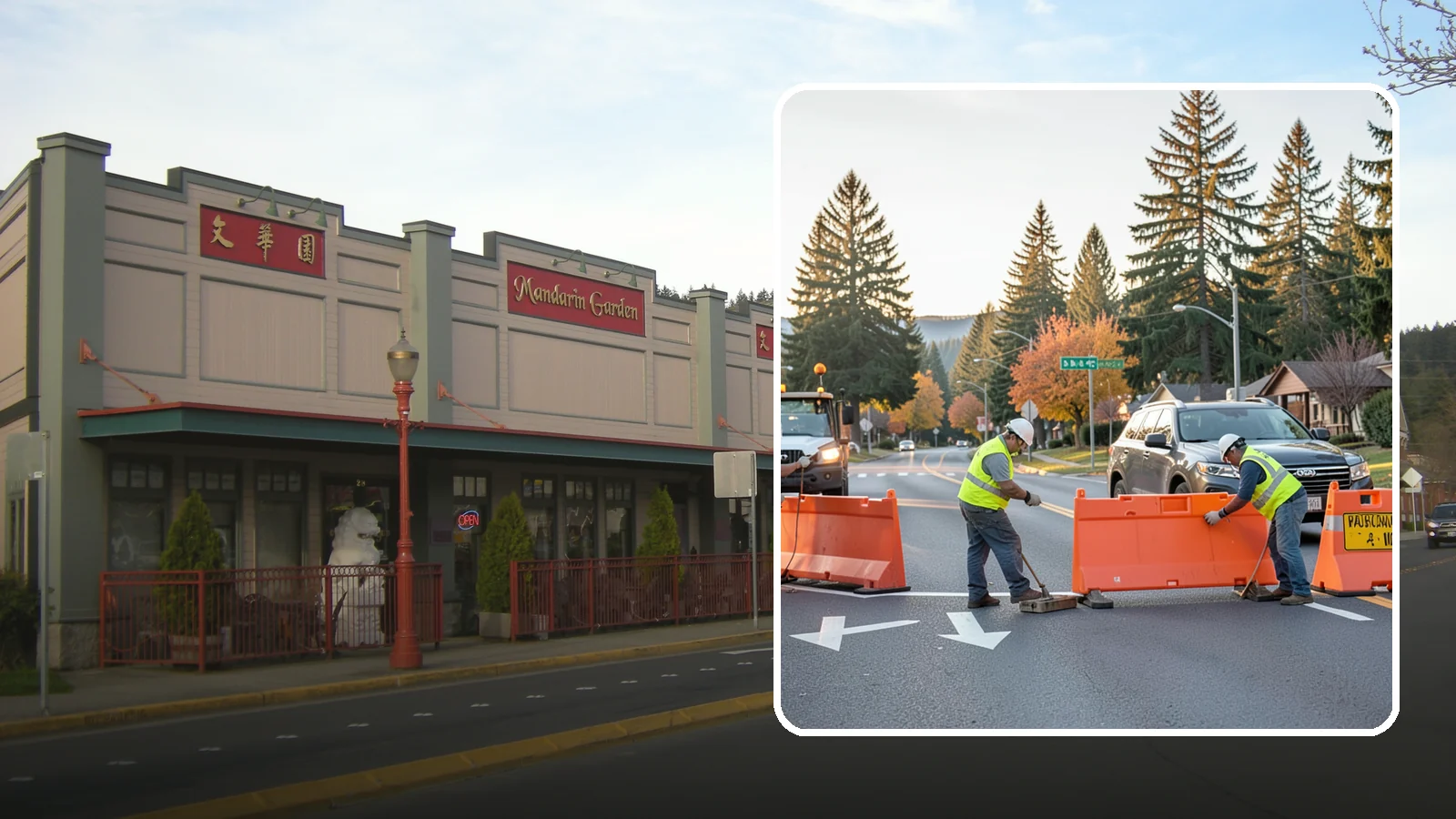 Detour Signage Setup in Issaquah, King County, WA - Detour signage setup routes the traveling public safely around road closures and construction.