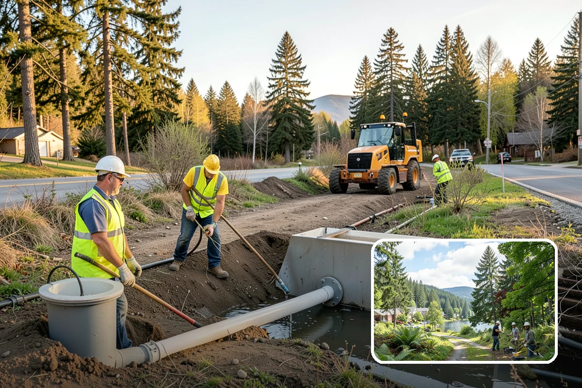 Detour Signage Setup in Lake Forest Park, King County, WA - Clear guidance around closures