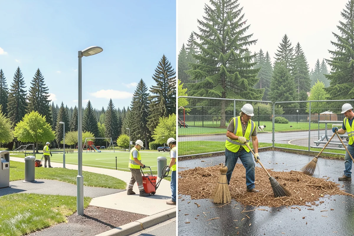 Detour Signage Setup in Langley, Island County, WA - Map the detour route and decision points