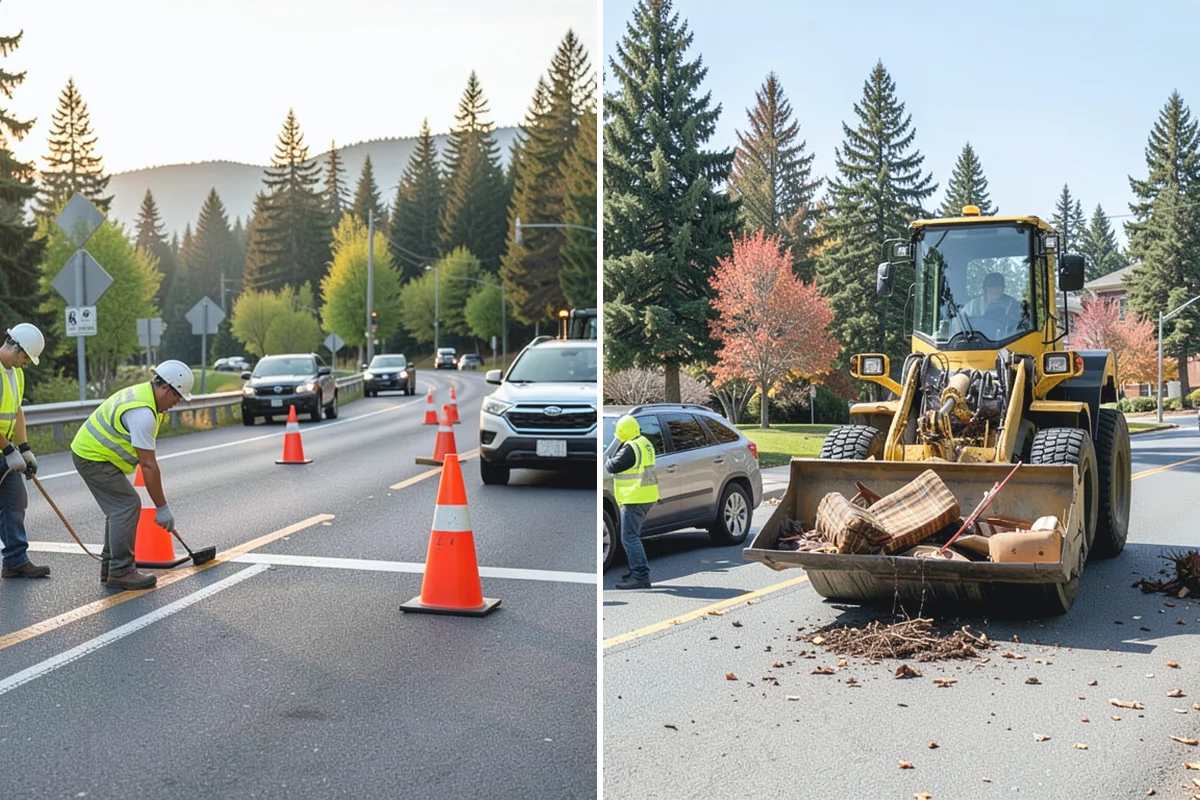 Detour Signage Setup in Redmond, King County, WA - Map the detour route and decision points