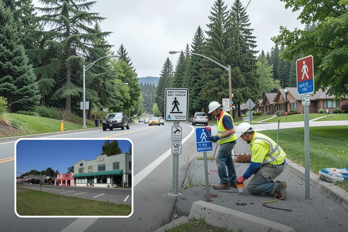 Detour Signage Setup in Snoqualmie, King County, WA - Clear guidance around closures