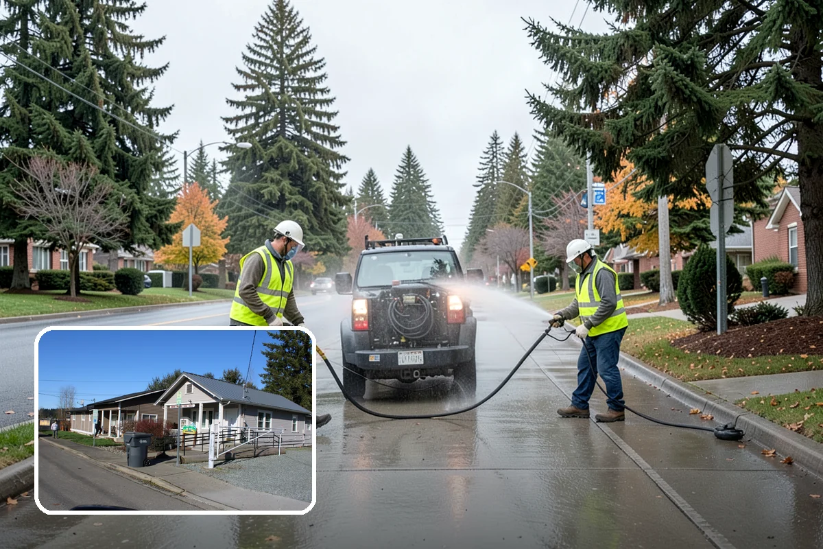 Detour Signage Setup in South Prairie, Pierce County, WA - Clear guidance around closures