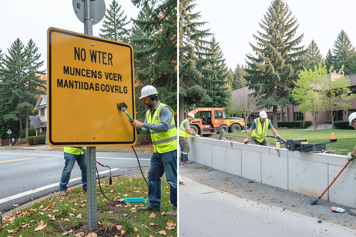 Detour Signage Setup in South Prairie, Pierce County, WA - Map the detour route and decision points