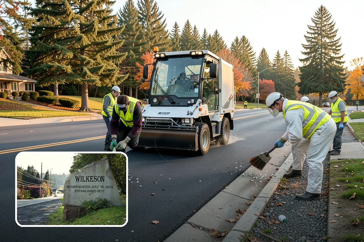 Detour Signage Setup in Wilkeson, Pierce County, WA - Clear guidance around closures