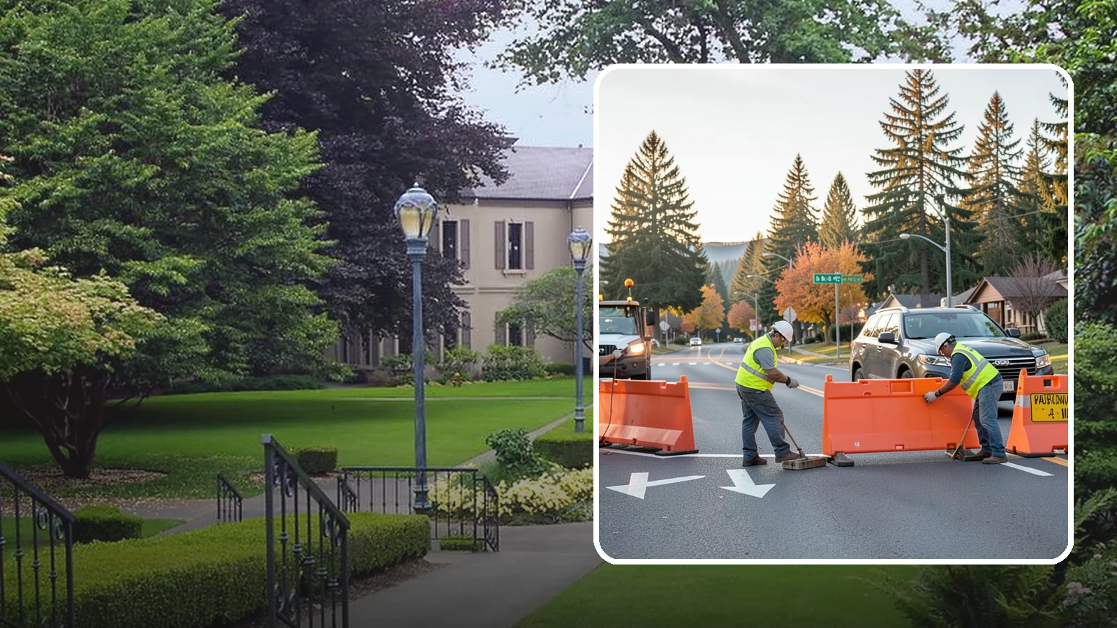 Detour Signage Setup in Woodinville, King County, WA - Detour signage setup routes the traveling public safely around road closures and construction.