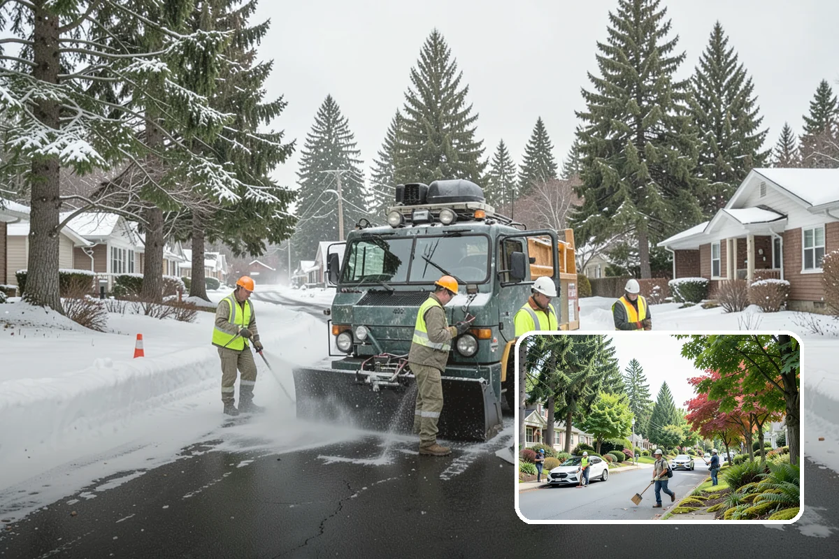 Disaster Debris Removal in Beaux Arts Village, King County, WA - Scales crews and equipment to major-event debris volumes