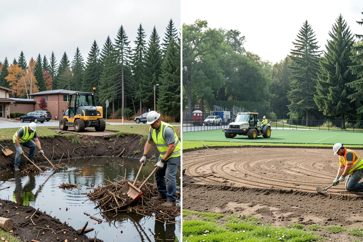 Disc Golf Course Maintenance in Hunts Point, King County, WA - Walk the course to inventory tees, baskets, and vegetation issues
