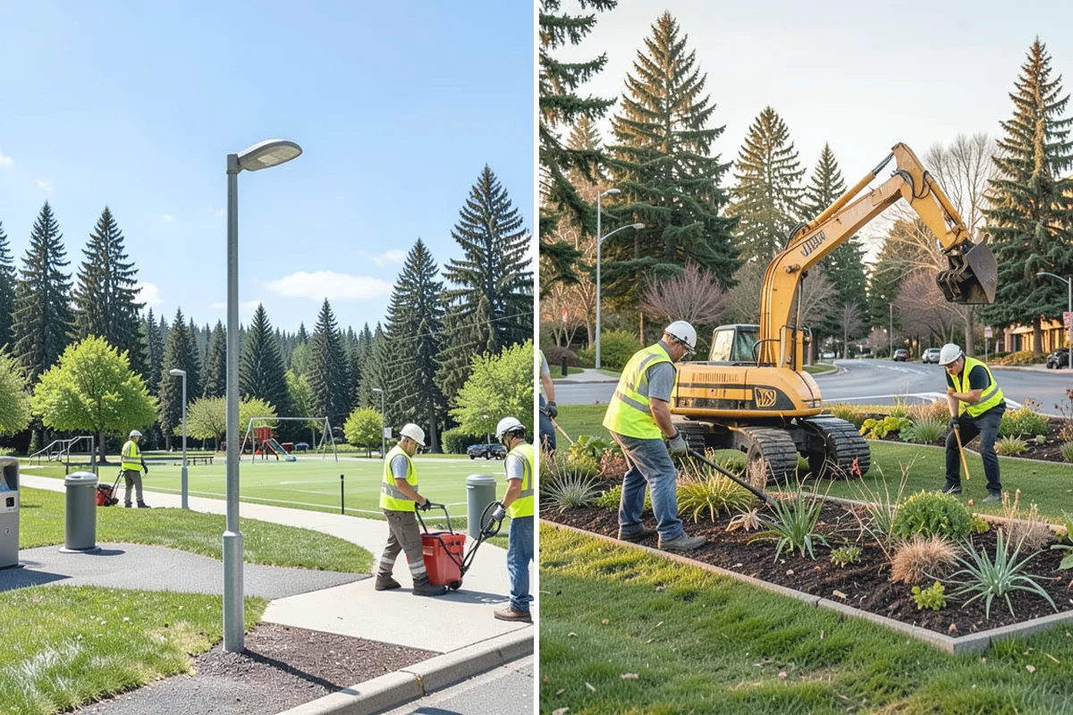 Disc Golf Course Maintenance in Roy, Pierce County, WA - Walk the course to inventory tees, baskets, and vegetation issues