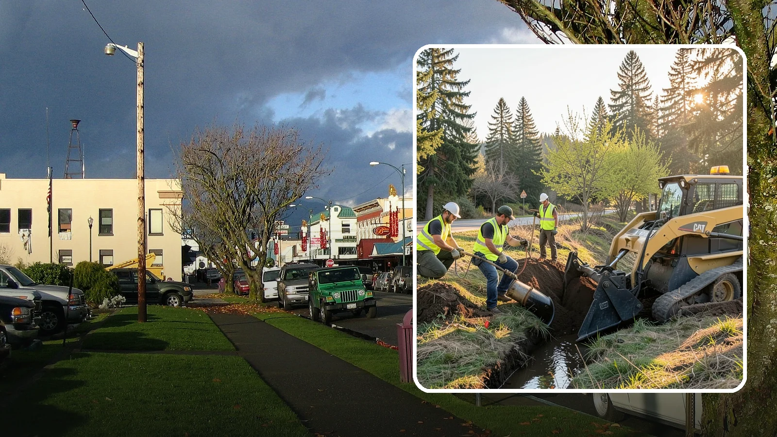 Ditch Maintenance in Arlington, Snohomish County, WA - Ditch maintenance and reshaping that restores roadside and open channels to their designed drainage function.