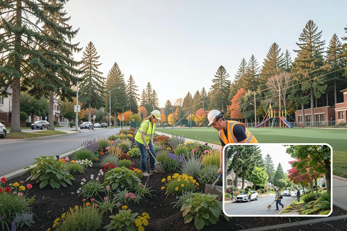 Ditch Maintenance in Beaux Arts Village, King County, WA - Restores designed invert slope and channel capacity