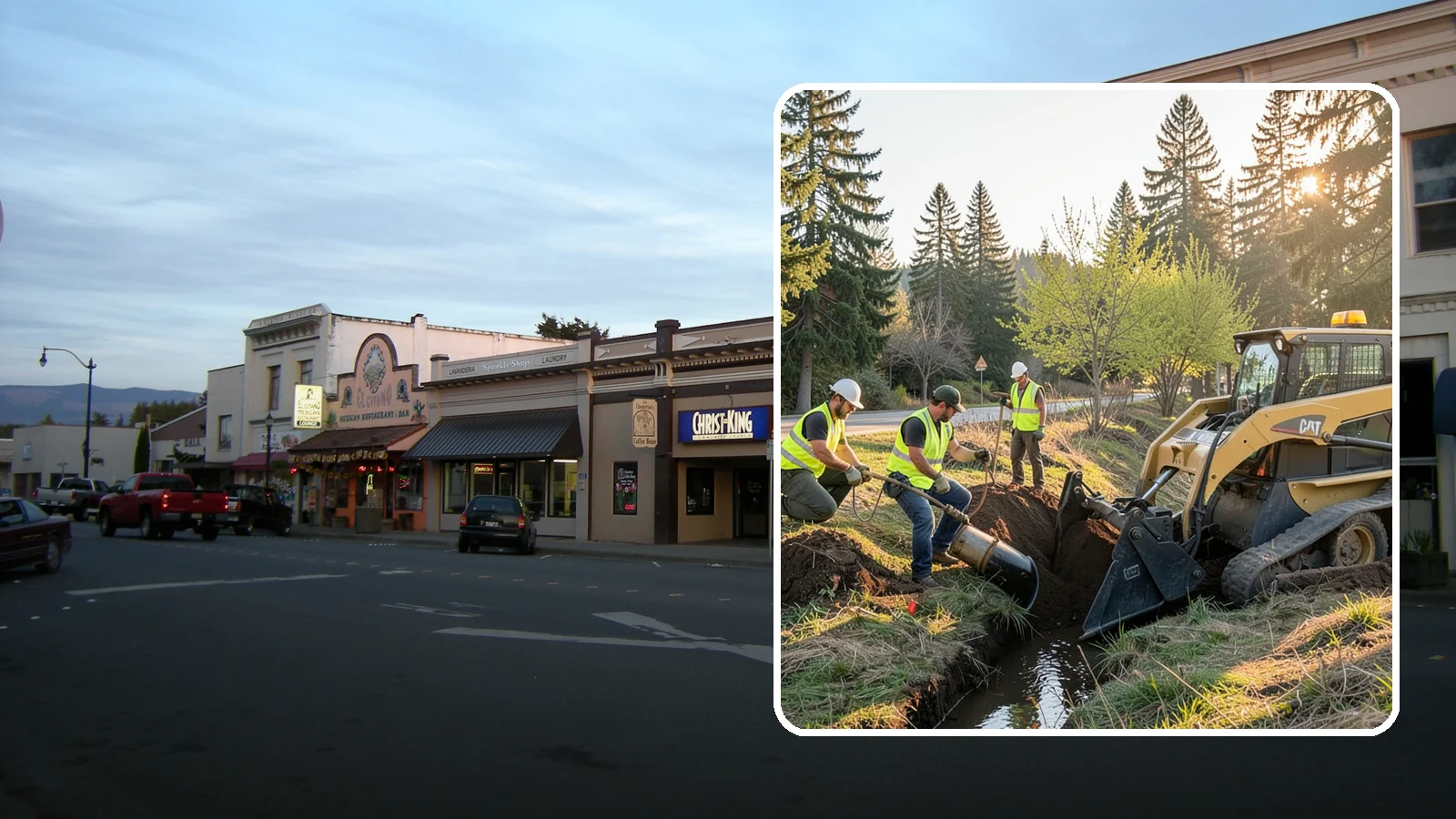 Ditch Maintenance in Burlington, Skagit County, WA - Ditch maintenance and reshaping that restores roadside and open channels to their designed drainage function.