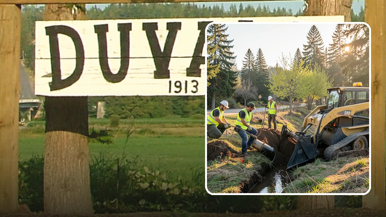 Ditch Maintenance in Duvall, King County, WA - Ditch maintenance and reshaping that restores roadside and open channels to their designed drainage function.