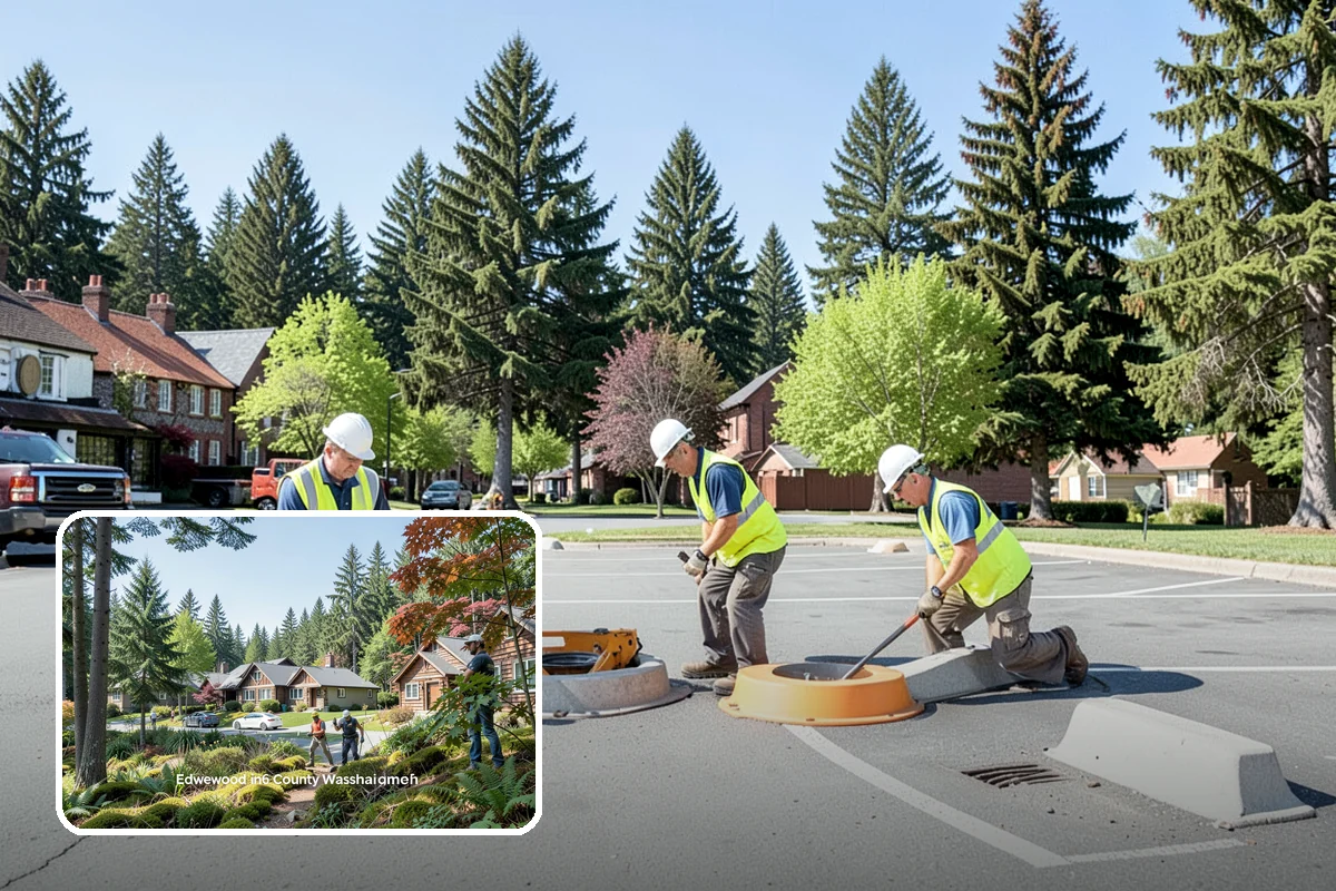 Ditch Maintenance in Edgewood, Pierce County, WA - Restores designed invert slope and channel capacity