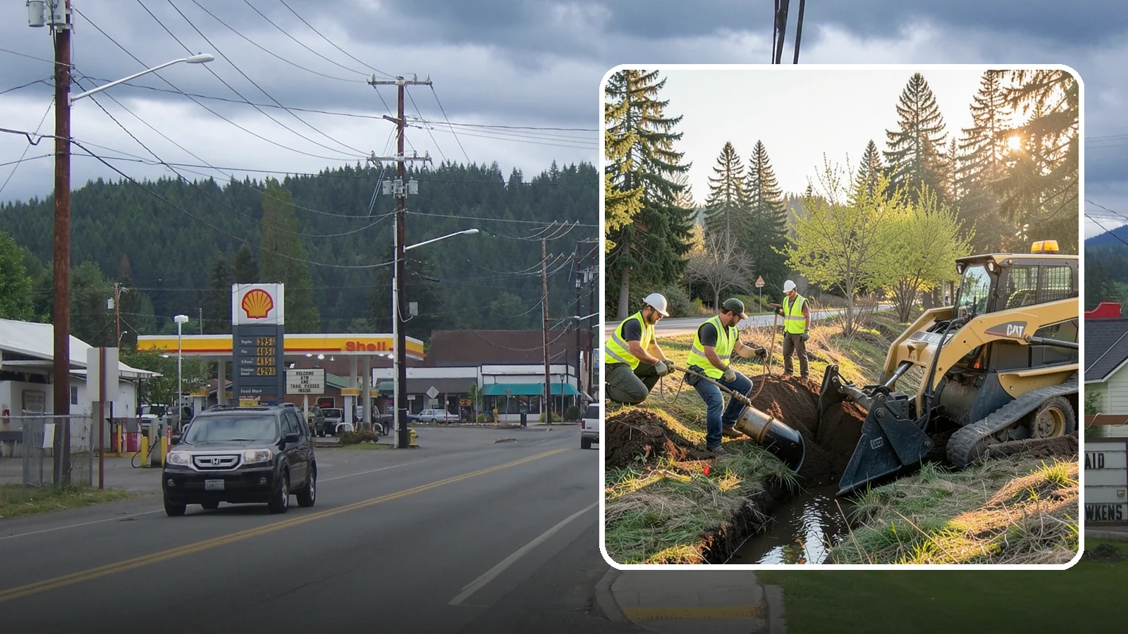 Ditch Maintenance in Granite Falls, Snohomish County, WA - Ditch maintenance and reshaping that restores roadside and open channels to their designed drainage function.