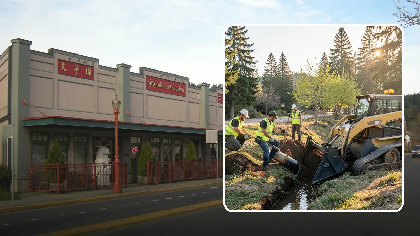 Ditch Maintenance in Issaquah, King County, WA - Ditch maintenance and reshaping that restores roadside and open channels to their designed drainage function.