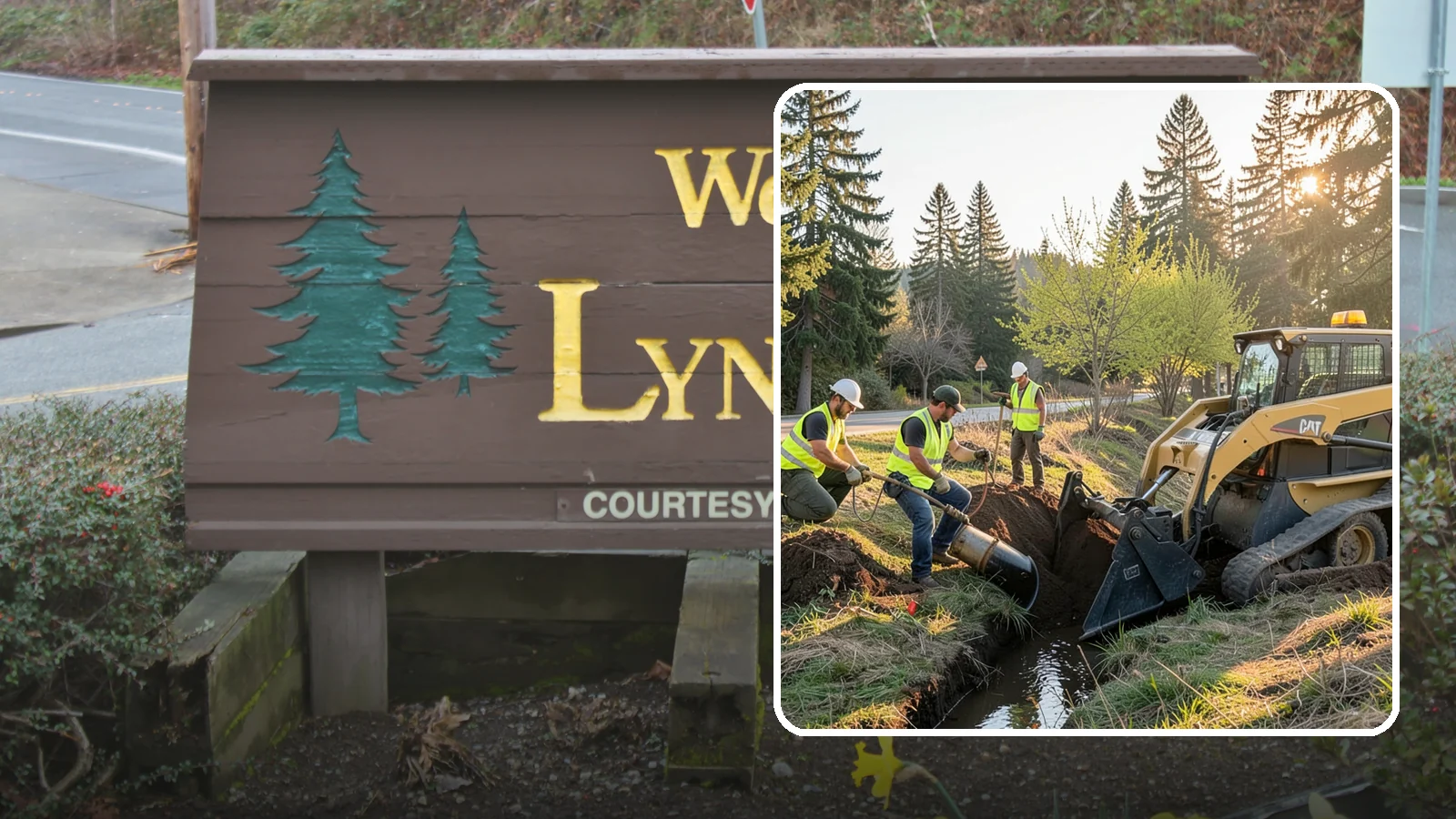 Ditch Maintenance in Lynnwood, Snohomish County, WA - Ditch maintenance and reshaping that restores roadside and open channels to their designed drainage function.