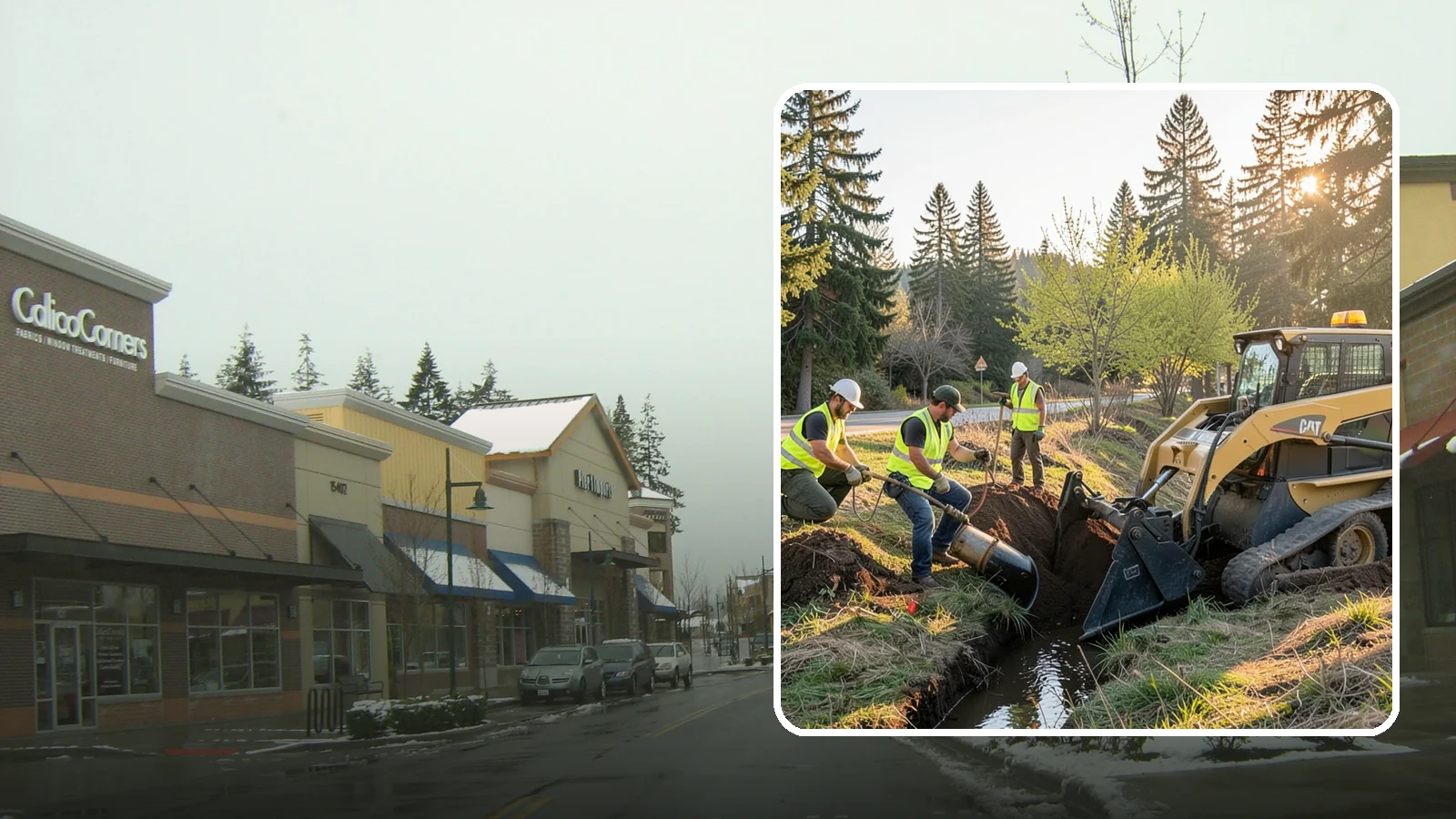 Ditch Maintenance in Mill Creek, Snohomish County, WA - Ditch maintenance and reshaping that restores roadside and open channels to their designed drainage function.