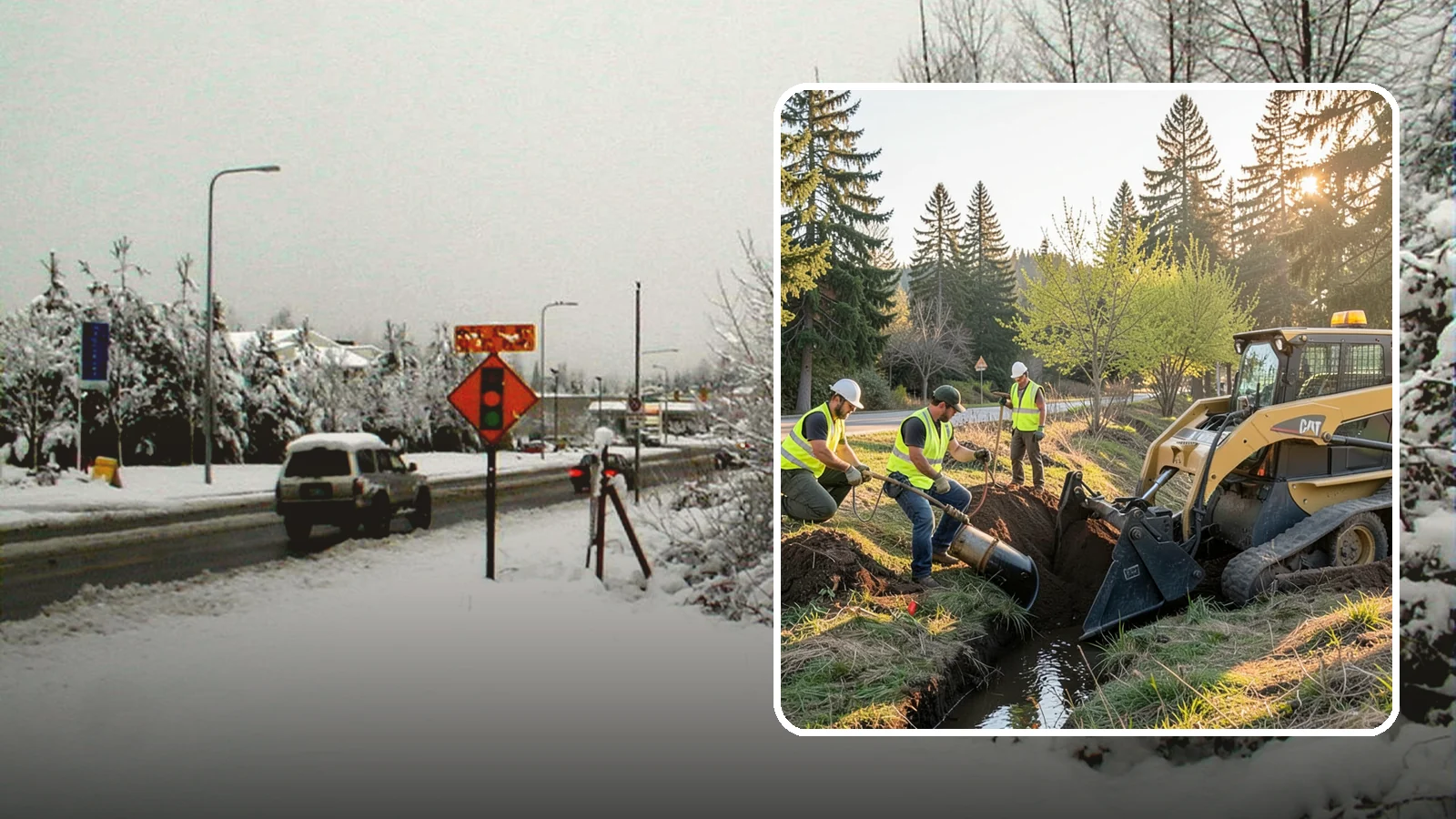 Ditch Maintenance in Newcastle, King County, WA - Ditch maintenance and reshaping that restores roadside and open channels to their designed drainage function.