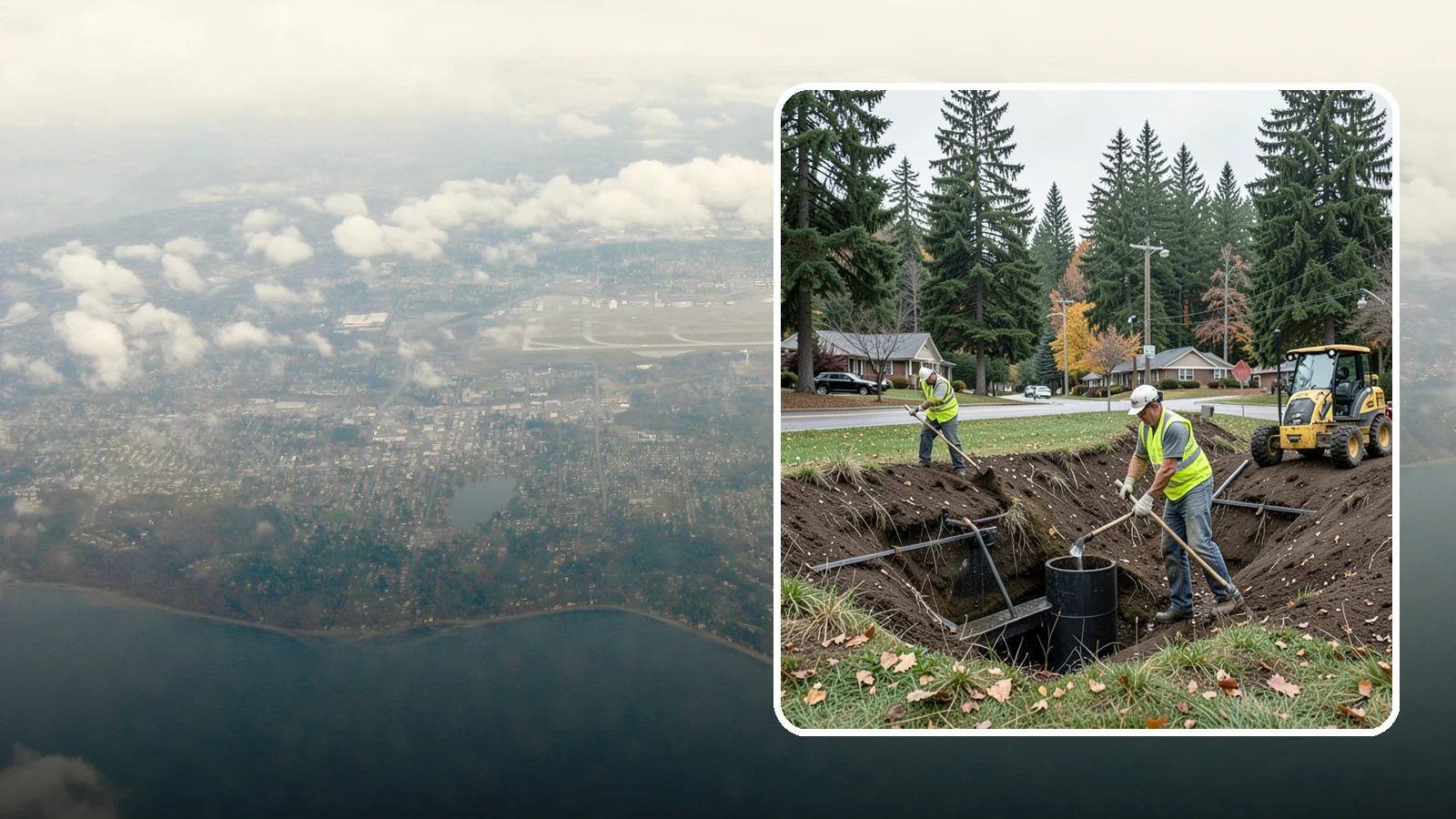 Ditch Mowing in Burien, King County, WA - Roadside ditch mowing that keeps drainage channels flowing and vegetated for slope stability during wet-season runoff.