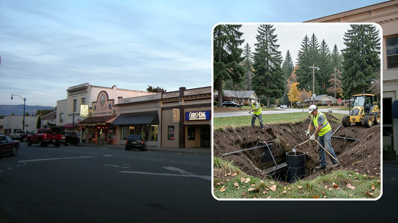 Ditch Mowing in Burlington, Skagit County, WA - Roadside ditch mowing that keeps drainage channels flowing and vegetated for slope stability during wet-season runoff.