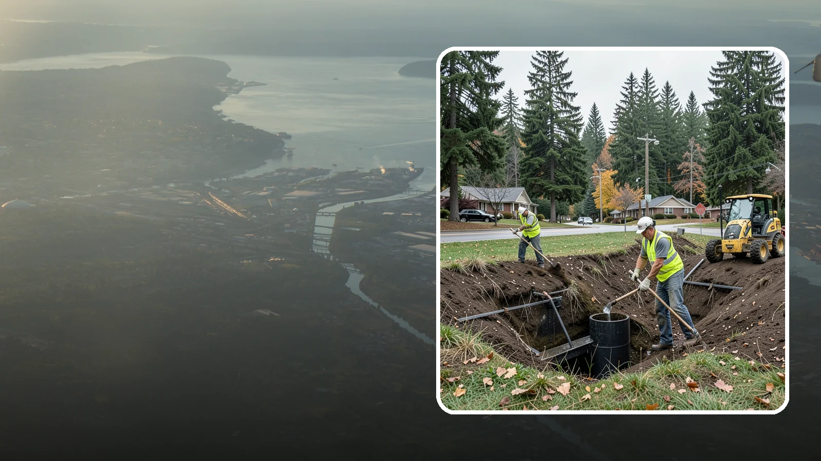 Ditch Mowing in Fife, Pierce County, WA - Roadside ditch mowing that keeps drainage channels flowing and vegetated for slope stability during wet-season runoff.