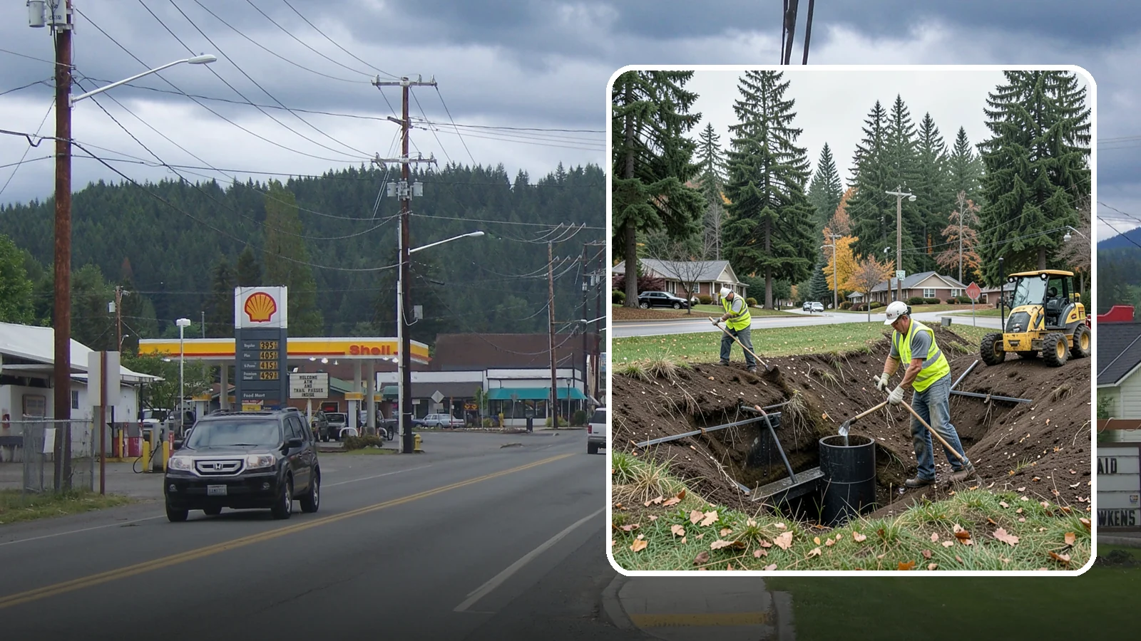 Ditch Mowing in Granite Falls, Snohomish County, WA - Roadside ditch mowing that keeps drainage channels flowing and vegetated for slope stability during wet-season runoff.
