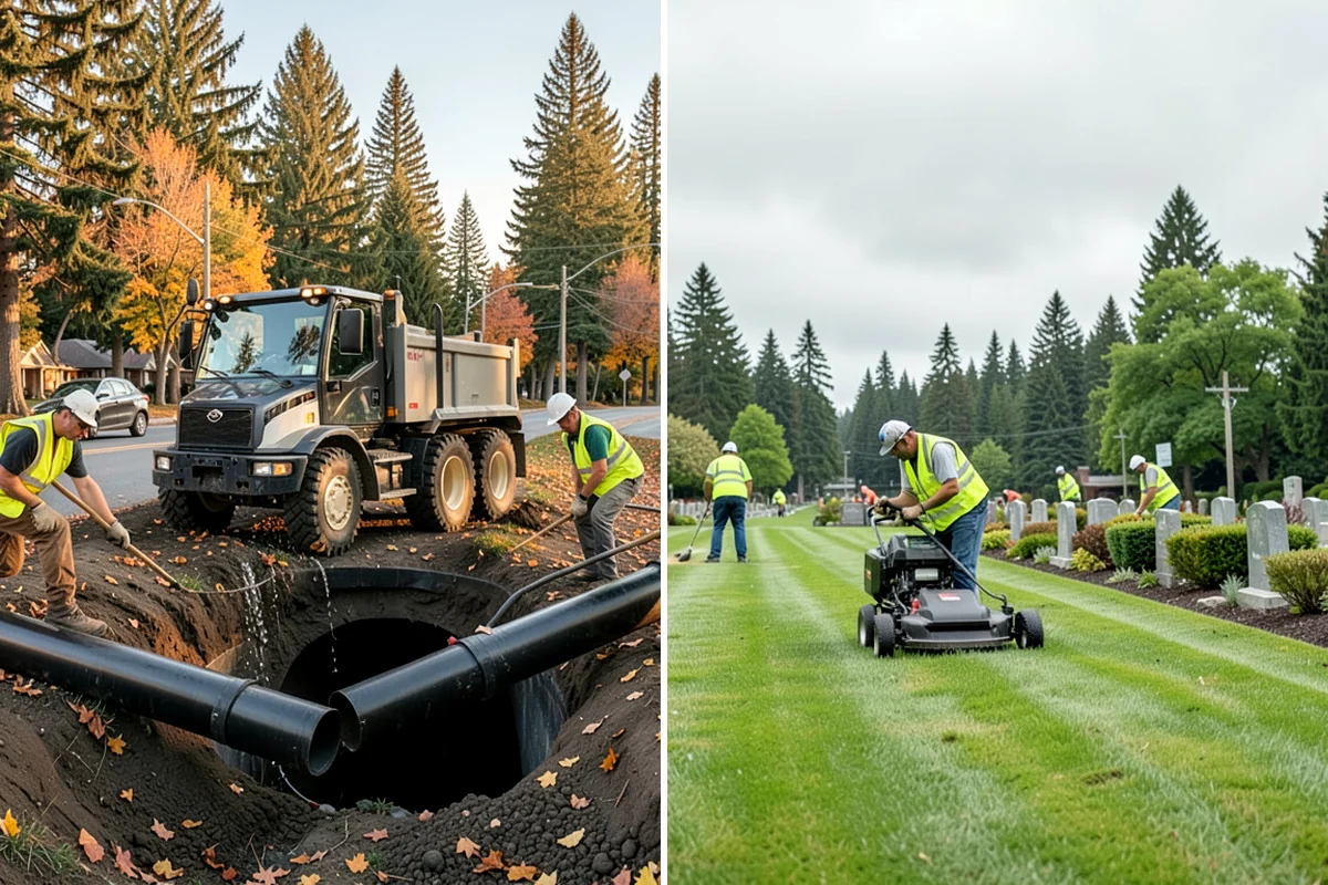Ditch Mowing in Lake Forest Park, King County, WA - Walk representative ditch reaches to confirm cut height and sensitive-area limits