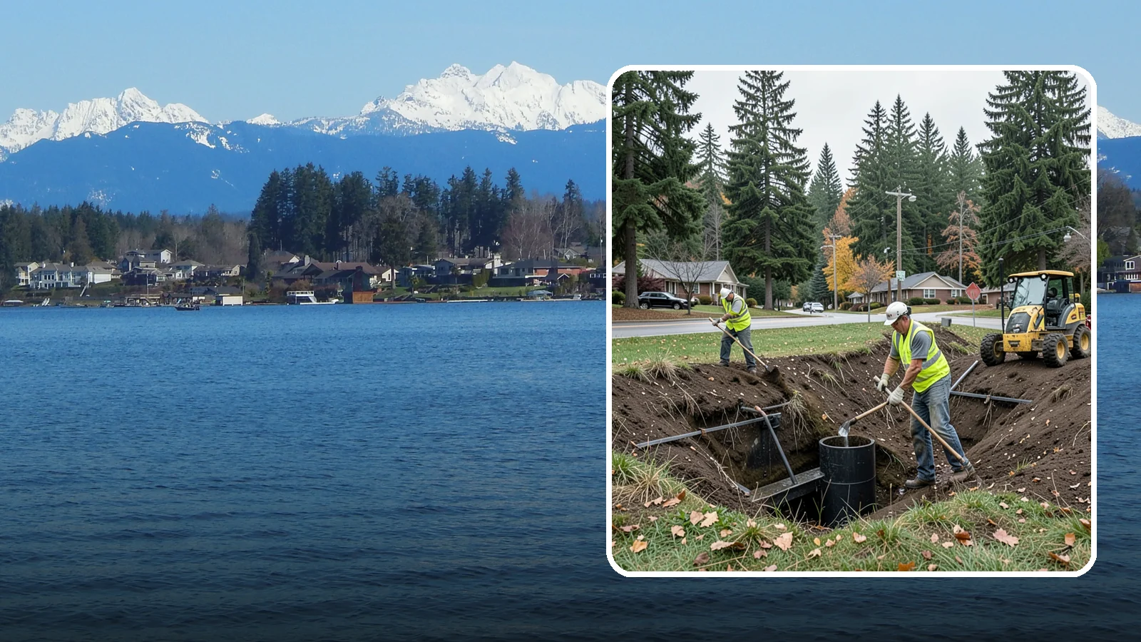 Ditch Mowing in Lake Stevens, Snohomish County, WA - Roadside ditch mowing that keeps drainage channels flowing and vegetated for slope stability during wet-season runoff.