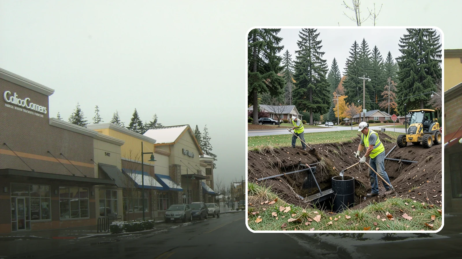 Ditch Mowing in Mill Creek, Snohomish County, WA - Roadside ditch mowing that keeps drainage channels flowing and vegetated for slope stability during wet-season runoff.