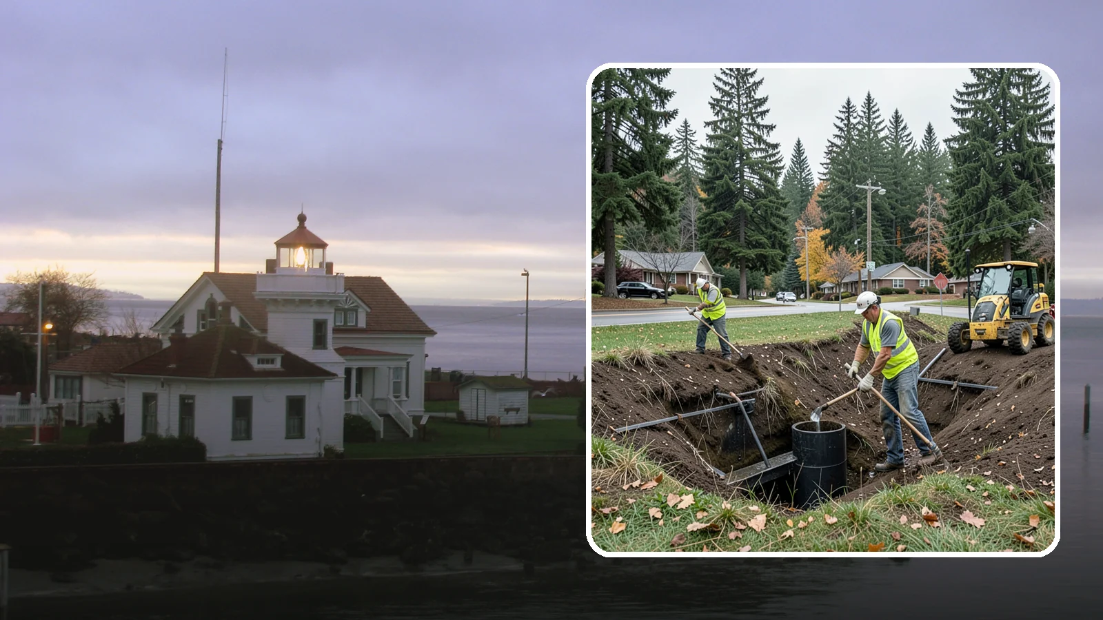 Ditch Mowing in Mukilteo, Snohomish County, WA - Roadside ditch mowing that keeps drainage channels flowing and vegetated for slope stability during wet-season runoff.