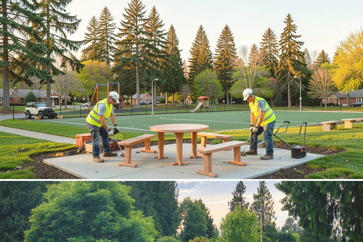 Dog Park Maintenance in Bonney Lake, Pierce County, WA - Surfacing and drainage work intensifies through the wet season, while waste service stays constant year-round.
