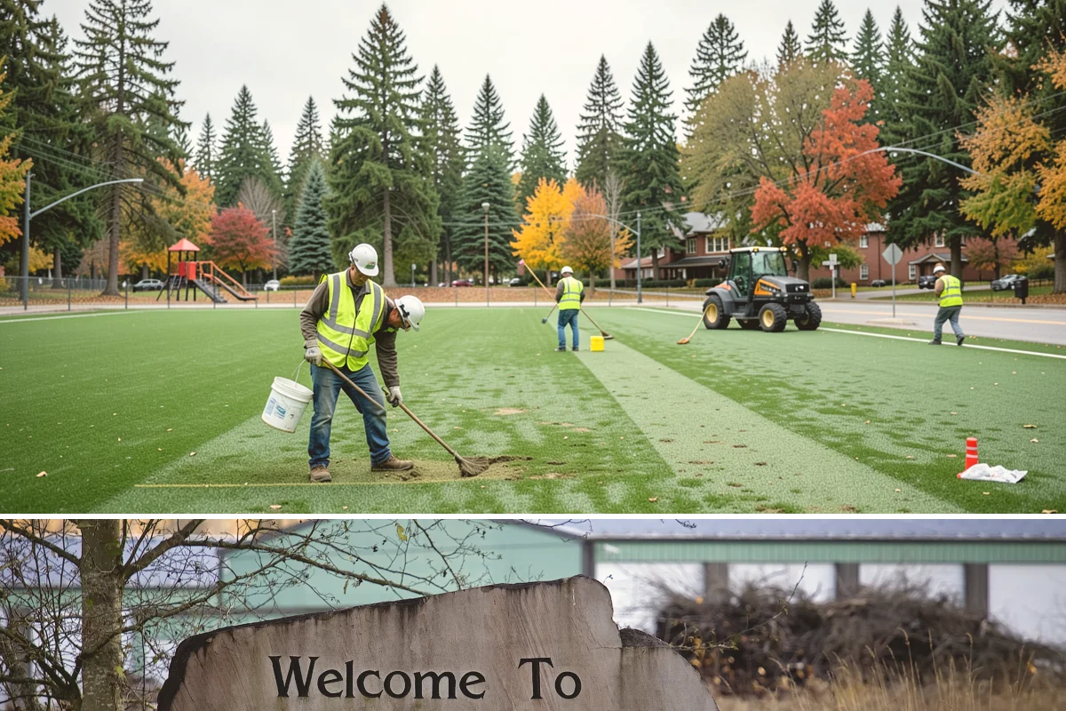 Dog Park Maintenance in Buckley, Pierce County, WA - Surfacing and drainage work intensifies through the wet season, while waste service stays constant year-round.