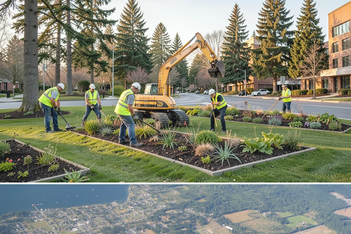 Dog Park Maintenance in Coupeville, Island County, WA - Surfacing and drainage work intensifies through the wet season, while waste service stays constant year-round.