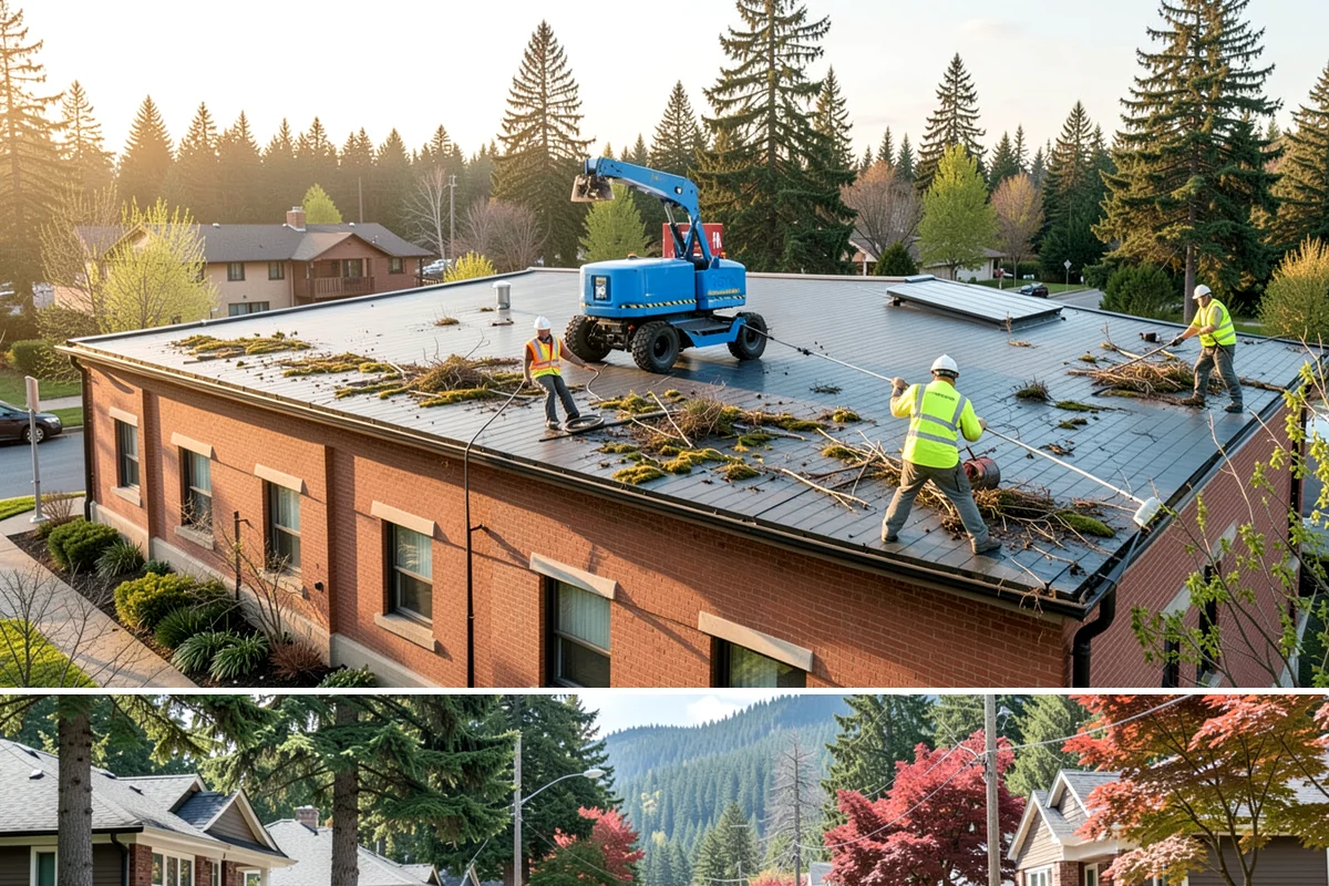 Dog Park Maintenance in Hunts Point, King County, WA - Surfacing and drainage work intensifies through the wet season, while waste service stays constant year-round.